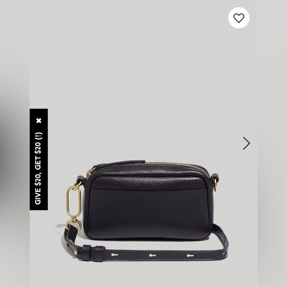 Madewell Handbags - Madewell Black leather carabiner mini crossbody bag